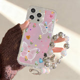 Yeknu  Heart-Shaped Leopard Print Phone Case For iPhone 16 Pro Max 17 Pro 13 16 14 15 17 12 Air 11 Shockproof Funda Cover Transparent