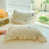 Yeknu  New Skin-Friendly Washed Cotton Lace Single Pillowcase Household Pair Single Pillowcase No Pillow Filler