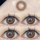 Yeknu  Colored Contact Lenses for Eyes Brown High Quality Lense with Degree Natural Beauty Eye Contacts Lenses Yearly 1 Pair