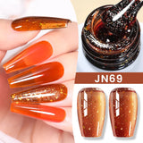 Yeknu  Jelly Transparent Gel Nail Polish Nude Pink  Color UV Soak Off Gel Varnish Jade Nail Art Gel 10ml Design Manicure