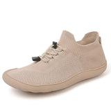 Yeknu  Outdoor large size medium tube flying woven five-finger wide-head socks breathable and non-slip men's casual shoes
