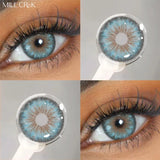 Yeknu  1Pair Natural Colored Pupils Blue Contacts Lenses for Eye Korean Lenses 14.2mm Green Lenses Beauty Fashion Lenses New