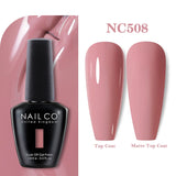 Yeknu  15ml Orange Color Nail Gel Polish Semi Permanent Red Pink Gellack Nail Art Salon Soak Off UV LED Glitter Nail Gel Varnish