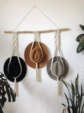 Yeknu  Nordic Sle Handwoven Tapestry Hat Storage Ra Entrance Wall Bedroom Decor Cotton  Color for Homestay Decoration