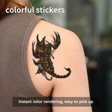 Yeknu  10Pcs Temporary Tattoo Sticker, Long-lasting and Waterproof, Realistic Fake Tattoos for Man or Women, For Arm, Waist, Chest, Leg