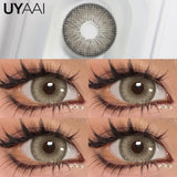 Yeknu  1Pair Fashion Big Lenses Colored Contact Lenses for Eyes Beauty Blue Eyes Lenses Natural Green Pupils Brown Grey Lens
