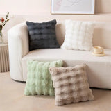 Yeknu Imitate Rabbit Fur Pillow Case Soft Plush Living Room Sofa Throw Cushion Pillow Cover Chair Cushion Pillowcover Room Decor