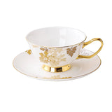 Yeknu  European Style Retro Ceramic Bone Porcelain Coffee Cup Plate Creative Mark Water Cup Home Restaurant Decor English Afternoon Tea