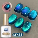 Yeknu  10ml Super Shining Reflective Cat Magnetic Gel Ultra Shine Glitter Red Silver Soak Off UV LED Gel Nail Art Varnish