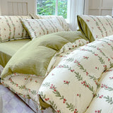 Yeknu  Class A super soft jacquard cloud yarn cotton four-piece set, bed sheet, bed hat, quilt cover, student dormitory bed