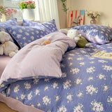 Yeknu  Ins Single Double Queen Size Duvet Cover Flat Sheet Pillowcase Girls Home Totel Bed Linens bedding sets and components
