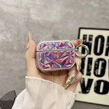 Yeknu  Suitable for high-end plated headphone protective case, stylish geometric pattern shock-absorbing cover, with mountain buckle