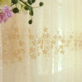 Yeknu  European Pastoral Embroidered Flower Curtains for Living Dining Room Bedroom White Gauze Bay Window Korean Window Screen Balcony