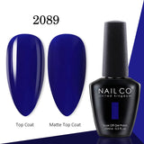 Yeknu  15ml Gel Nail Polish LED Semi-permanent Summer Varnish UV Vernis Blue Color Enamels For Nails Gellak Top Coat Base Polish