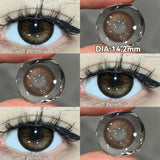 Yeknu   Pair Halloween Contact Lenses Beauty Eye Color Lenses Cosplay Pupils Myopia Lens with Prescription Natural Blue Lens