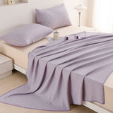 Yeknu High-end Waffle Plaid Ice Silk Summer Blanket for Bed Double Side Cool Feel Silk Air Conditioning Quilt Cooling Duvet Comforter