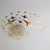 Yeknu 50Pcs Vogue Removable 3D Star Shape Mirror Effect Popular Home Decor Wall Art Decals Stickers