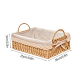 Yeknu  Imitation Rattan Rattan Storage Baskets Vegetable Fruit Home Decoration Hand-woven Baskets Toy Storage Multi-Purpose
