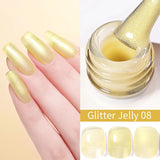Yeknu  15ml Aurora Glitter Gel Nail Polish Iridescent Pearl Shimmer Effect Soak Off UV LED Manicure Varnishes