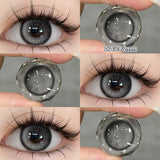 Yeknu  1 Pair Myopia Color Contact Lenses for Eyes with Prescription Makeup Eye Color Lenses Beauty Pupils Fashion Blue Lenses