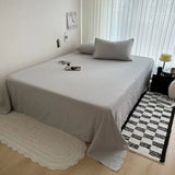 Washed Cotton Solid Color four Piece Set 1 bed sheet 1 duvet cover 2 pillowcases