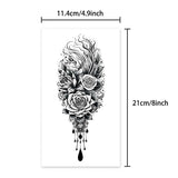 Yeknu  Bouquet Waterproof Temporary Tattoo for Shoulder, Long-Lasting, Realistic Fake Tattoo for Men and Women