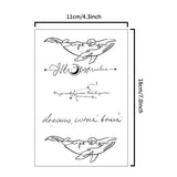 Yeknu  Whale, lasting 1-2 weeks waterproof, temporary tattoo stickers, realistic semi-permanent fake tattoos for the back