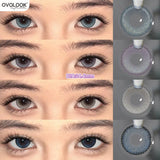 Yeknu  Daily Disposable 10PCS Colored Contact Lenses for Eyes Myopia Lens Beauty Pupils Eye Lenses Fashion Blue Purple Lenses
