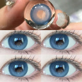 Yeknu  2pcs/Pair Myopia Natural Korean Lens Color Contact Lenses Blue Contact Lens Green Pupil Beauty Eyes Lenses Makeup New