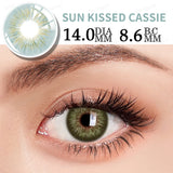Yeknu  1 Pair Colored Contact Lenses with  Prescription Myopia Lenses Degree Natural Lenses Brown Lenses Yearly