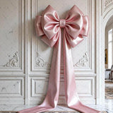 Yeknu  Photography Background Elegant Giant Pink Bow Aldult Birthday Wedding Maternity Portrait Decor Backdrop Photo Studio