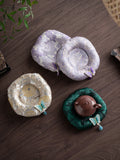 Yeknu  Lutian National Wind Brocade  Dance Tea Pot Holder Zen Tea Ceremony Accories Heat Resistant Tea Cup Mat for Women