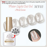 Yeknu  10ml Cat Magnetic Gel Polish High Transparency Moonlight White Effect Long-Lasting Salon Soak Off UV LED Manicure