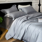 Yeknu Nordic Silk Bedding Set 4pcs Luxury Lyocell Duvet Cover Set Flat Sheets Set 2 Pillowcases Twin Double Queen Size Bed Linen Set