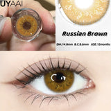 Yeknu  New 1pair Colored Contact Lenses for Eyes Blue Natural Look Brown Eye Lenses Cosmetic Beauty Pupils