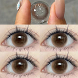 Yeknu  Colored Contact Lenses for Eyes Brown High Quality Lense with Degree Natural Beauty Eye Contacts Lenses Yearly 1 Pair