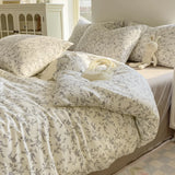 Yeknu  Minimalist Polka Dot Style Bedding Set Duvet Cover Set Four Piece Bedding Set Bed Sheet Fully Enclosed for Home