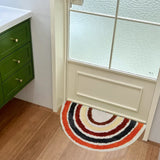 Yeknu  Tufted Rainbow Bathroom Mat Soft Tufting Colorful Bedroom Carpet Bathmat Rug Non Slip Pad Aesthetic Home Room Decor 45x80cm