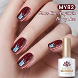 Yeknu  10ml Super Shining Reflective Cat Magnetic Gel Ultra Shine Glitter Red Silver Soak Off UV LED Gel Nail Art Varnish