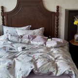 Yeknu 100% Cotton Bedding Set Ins Korean Floral 3D Printed Duvet Cover Bed Linen Flat Sheets Set 2 Pillowcases Twin Double Queen Size