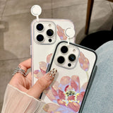 Yeknu  Tansparent TPU Pink Lotus Phone Case For iPhone 17 Pro 16 11 13 ProMax 17 12 13 15 14 Air Shockproof Funda Cover Silicone Luxury
