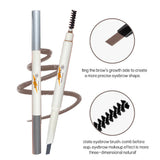 Yeknu  Double-ended fine-tip eyebrow pencil, waterproof, sweat-proof, smudge-proof, non-fading, natural color eyebrow pencil