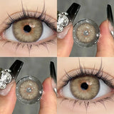 Yeknu  2PCS New Color Contact Lenses with Prescription Natural Blue Contact Lens Brown Pupils Beauty Eyes Lenses Siri Series