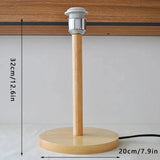 Yeknu  1PC Solid Wooden Base Holder with Cord on off switch Table Lamp for Home Lighting Table Lamp Plug In Lamp Bedside Holder