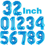 Yeknu  32Inch Number Foil Balloon Rose Gold Silver Digit 0-9 Globos Happy Birthday Party Decor Wedding Anniversary Baby Shower Supplies