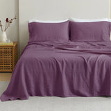 Yeknu  100% French Washed Pure Linen Sheets, Breathable and Durable Line King Size Sheets, Anti-Tear Line Bed Sheets, Machine Washable