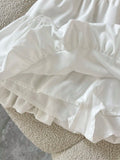 Yeknu  Franclia New Summer Design, Unique Style, White Low-Waisted, Girly Tulip Skirt With Bow Ribbon Decoration, Women's Midi Skirt,