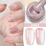 Yeknu  Jelly Transparent Gel Nail Polish Nude Pink  Color UV Soak Off Gel Varnish Jade Nail Art Gel 10ml Design Manicure