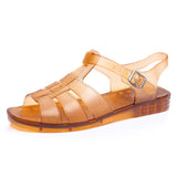 Yeknu  Men's sandals summer rubber vietnam plastic nostalgic classic vintage middle-aged dad beach shoes