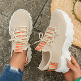 Yeknu  women's casual shoes fly-woven upper running tide Korean version large size sports casual